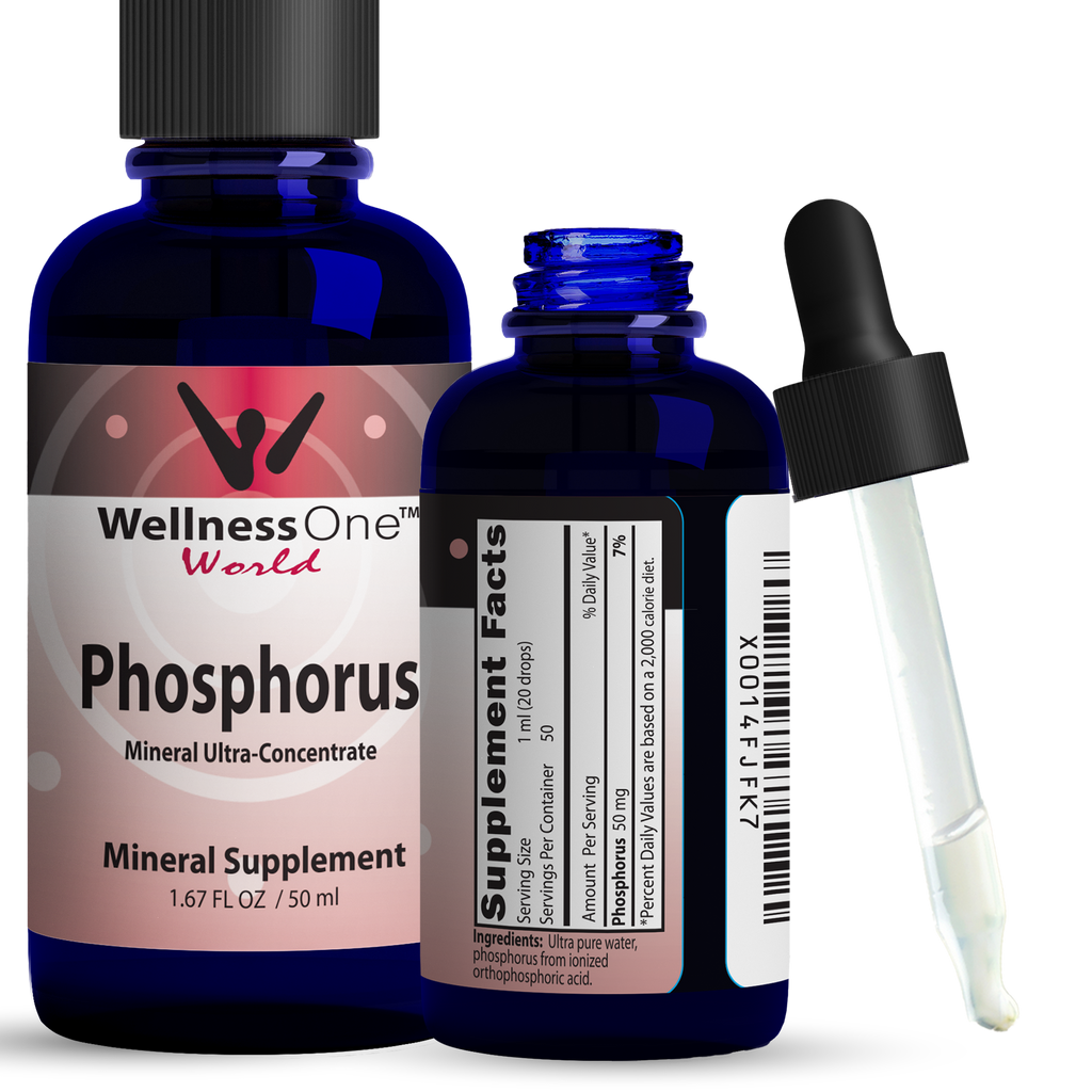 Phosphorus Drops - Liquid Ionic Mineral Supplement 50 Ml Bottle (50 Days at 50 mg per 20 Drops)