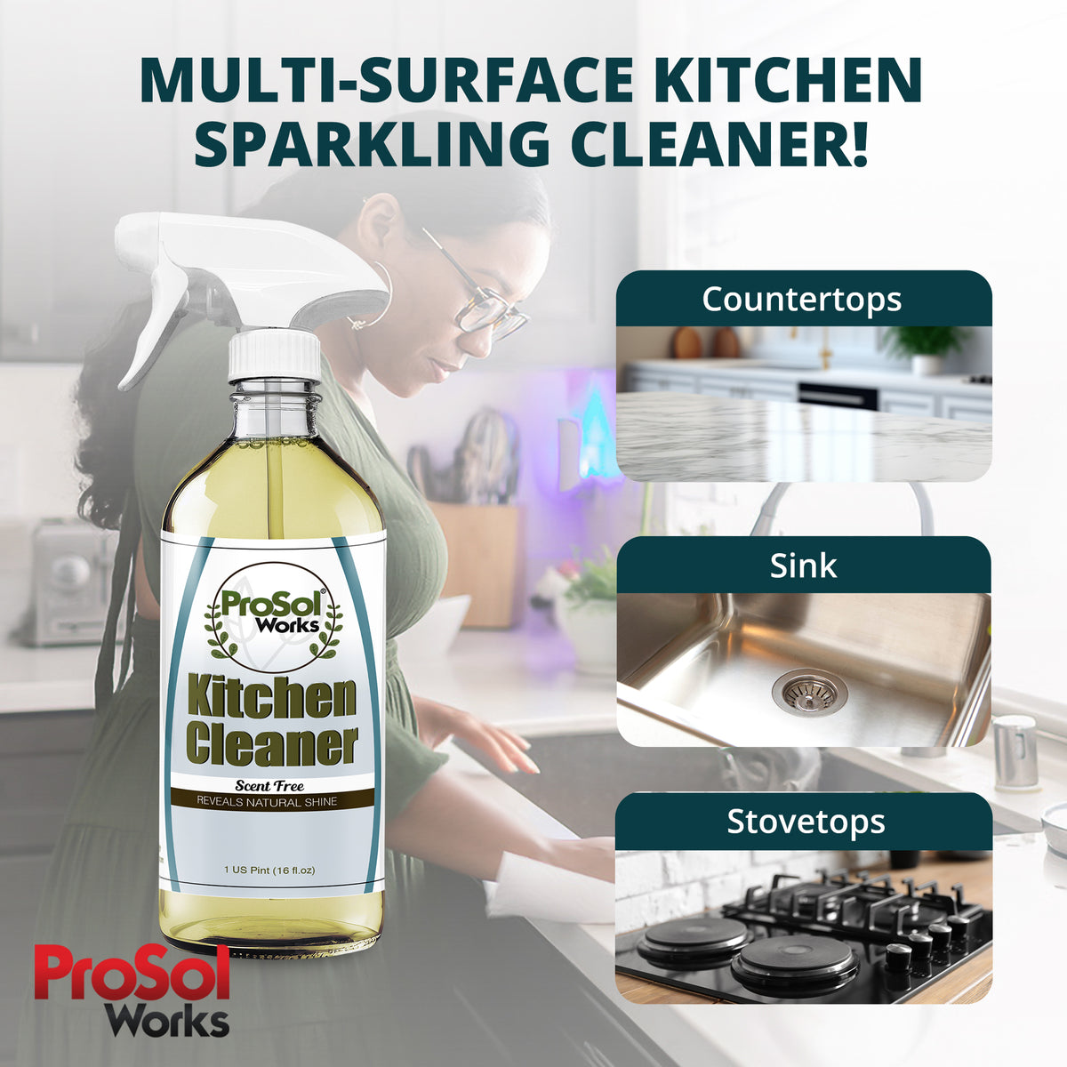 Grease & Tough Stain Fighter Cleaning Spay Bundle – 2-Pack - Includes Heavy Duty Grease Cutter & Kitchen Cleaner - 16 fl oz Each