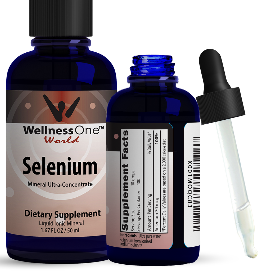 Selenium Drops - Liquid Ionic Mineral Supplement 50 ml Bottle (100 Days at 70 mcg per 10 Drop Serving)