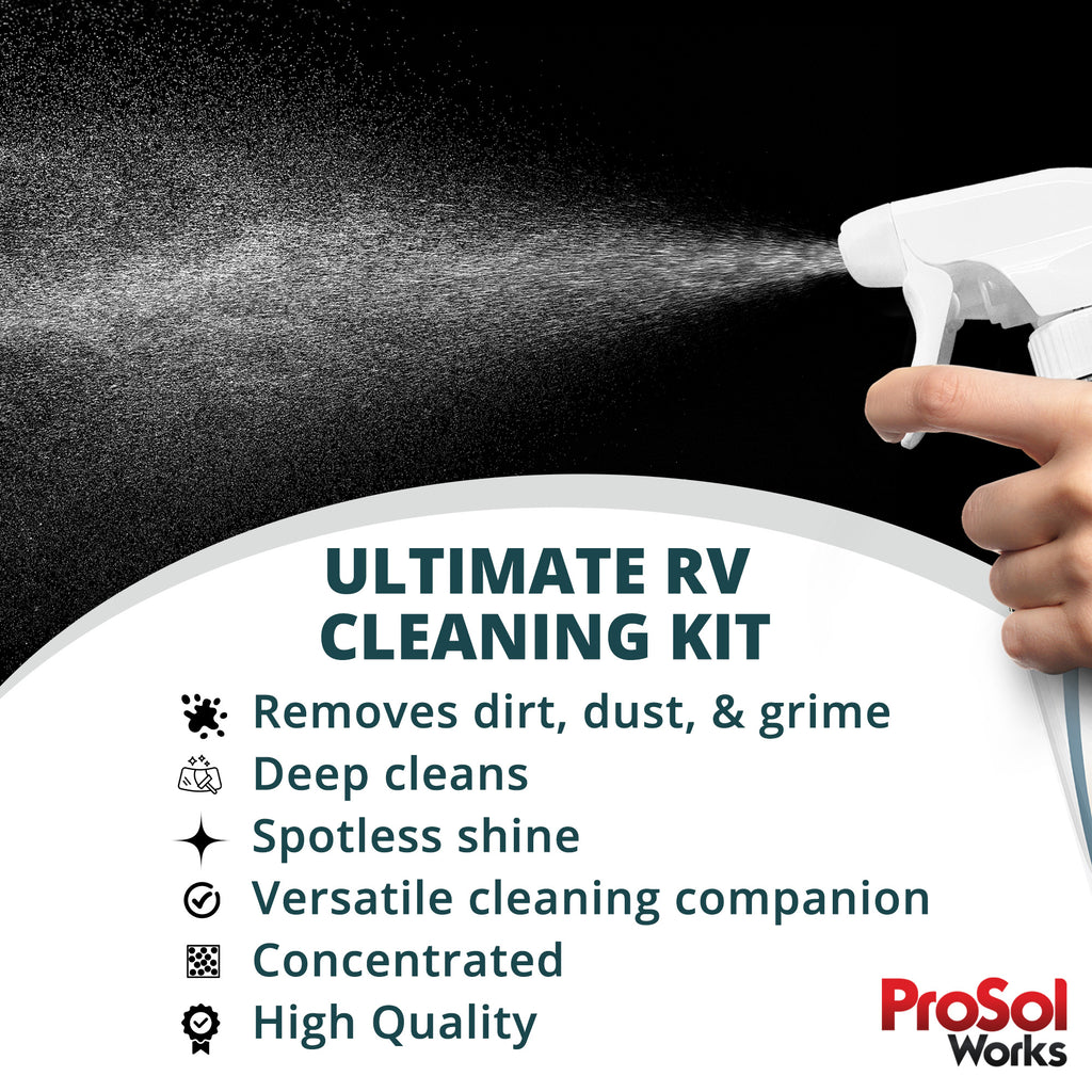 Ultimate RV Cleaning Kit – 3-Pack - Includes All Purpose Cleaning Spray, RV Interior & Glass Cleaner - 16 fl oz