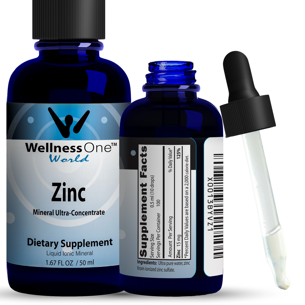 Zinc Drops - Liquid Ionic Mineral Supplement 50 ml Bottle (100 days at 15 mg Per 10 Drop Serving)