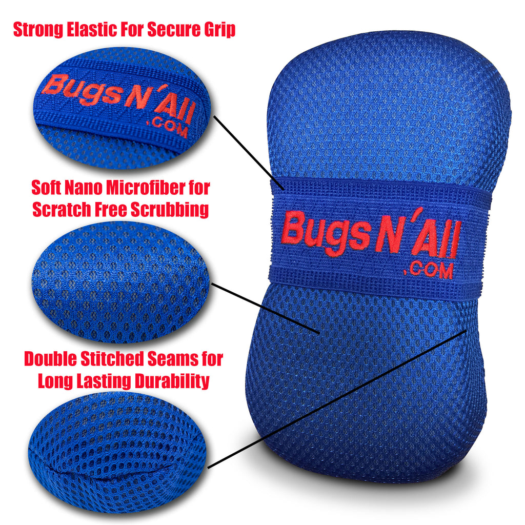 Bugs N All Car Care Soft Microfiber Mesh Bug Sponge
