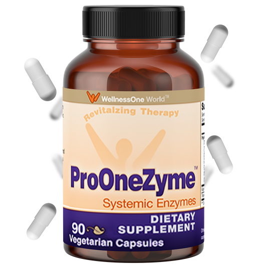 ProOneZyme Proteolytic Systemic Enzymes with Nattokinase and Seaprose - 90 Capsules - Dietary Supplement