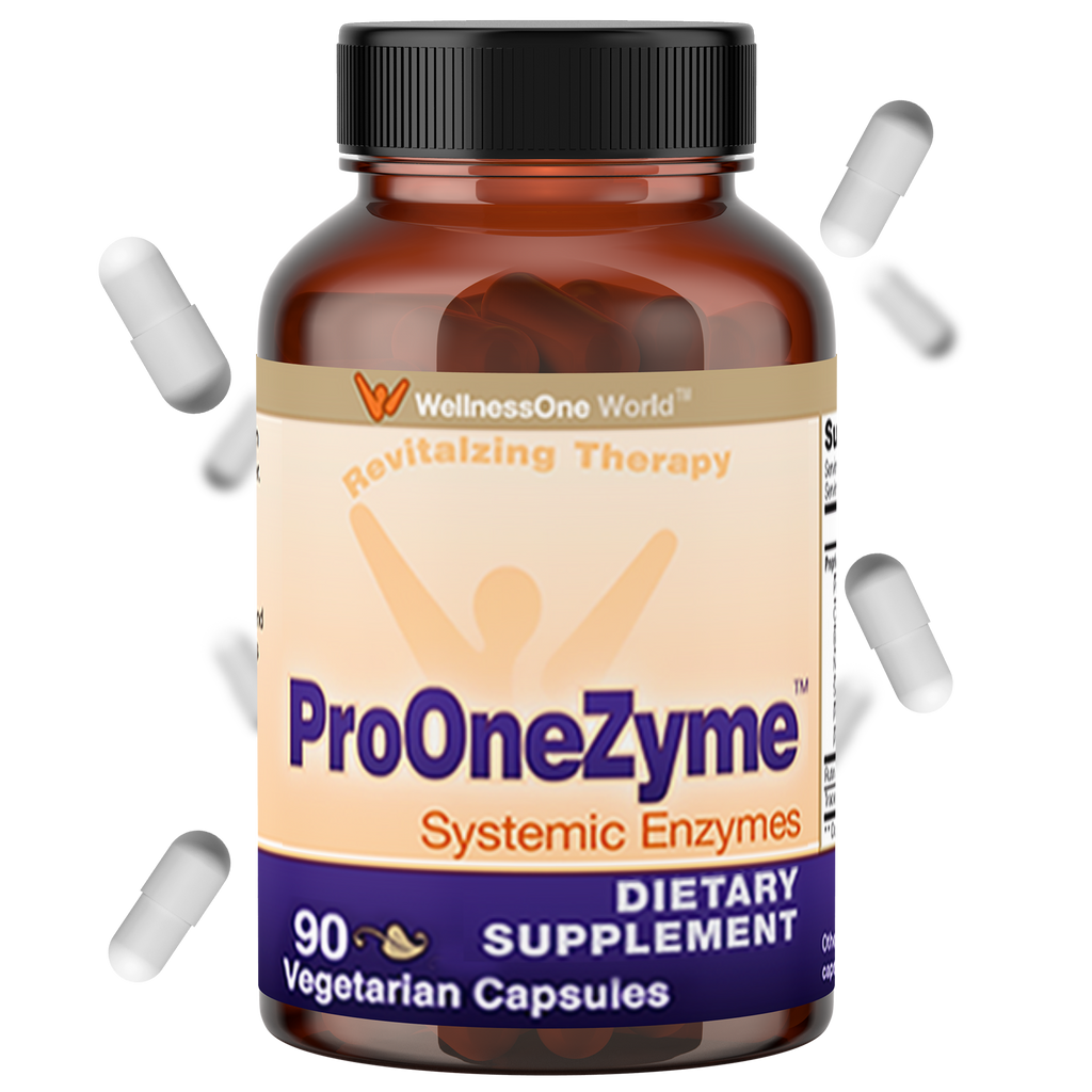 ProOneZyme Proteolytic Systemic Enzymes with Nattokinase and Seaprose - 90 Capsules - Dietary Supplement