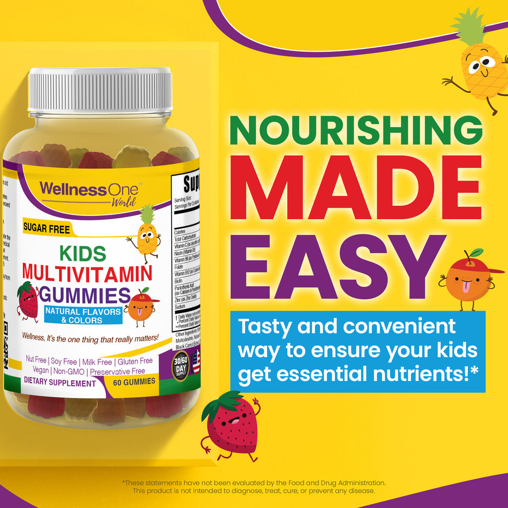 Kid's Sugar-Free Multivitamin and Mineral Gummies 60ct - Helping Kids Grow Healthy and Strong.