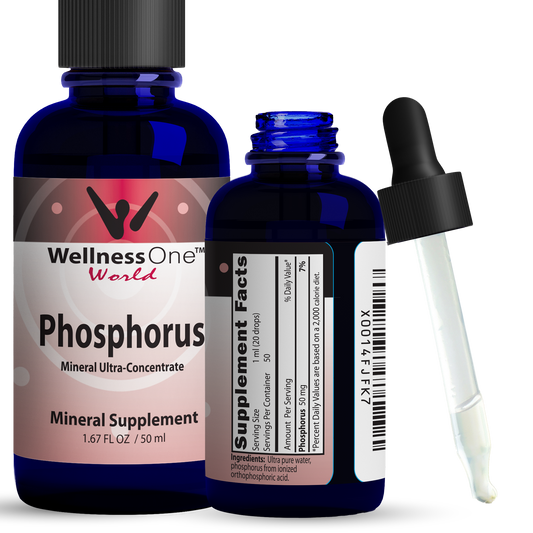 Phosphorus Drops - Liquid Ionic Mineral Supplement 50 Ml Bottle (50 Days at 50 mg per 20 Drops)