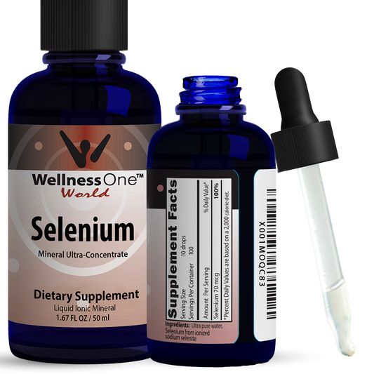 Selenium Drops - Liquid Ionic Mineral Supplement 50 ml Bottle (100 Days at 70 mcg per 10 Drop Serving)